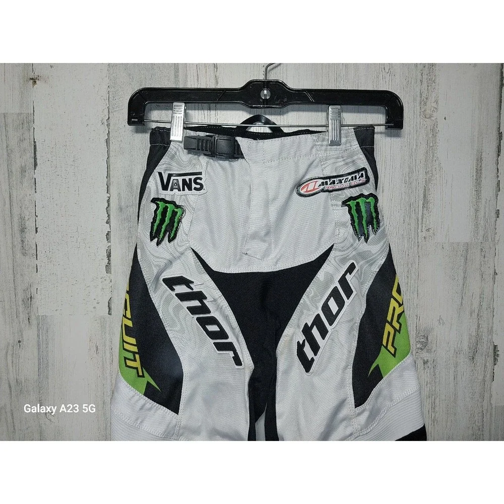 Thor Phase Monster Energy Vans Edition Men's Size 24 Leather Motocross Pants